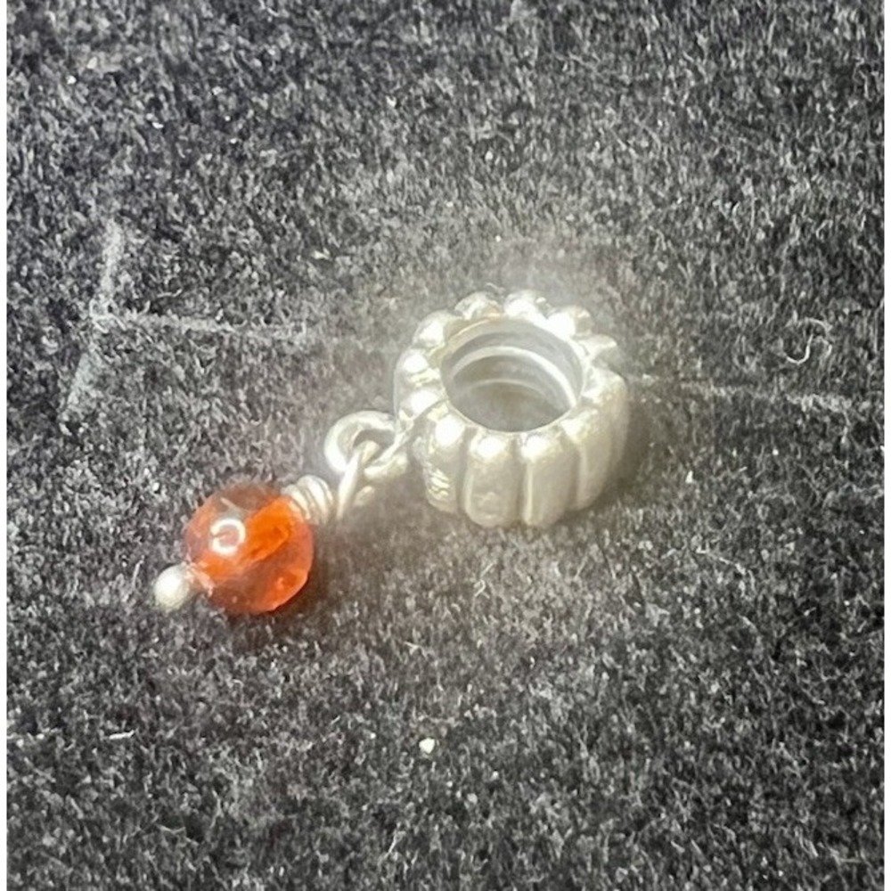 Pandora Sterling Silver Amber November Birthstone Dangle Charm 790166R - Retired